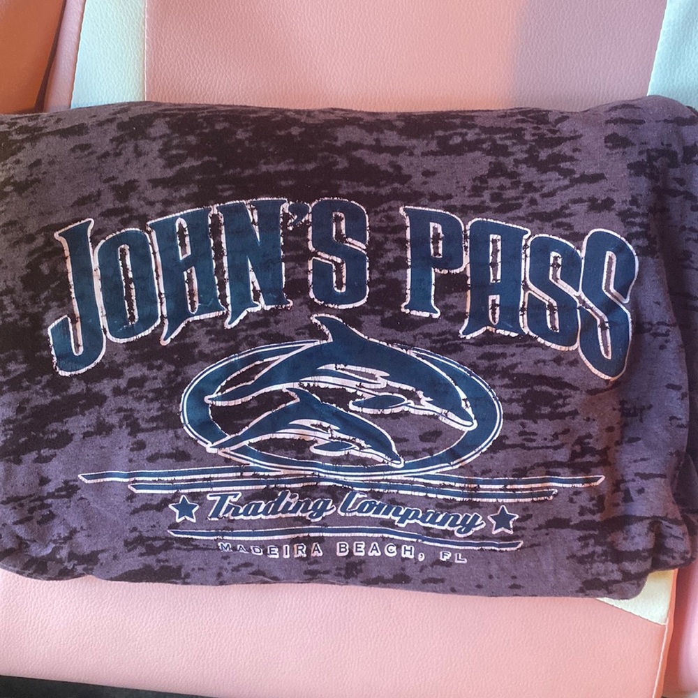Womens XXL Purple Johns Pass FL Hooded Tee